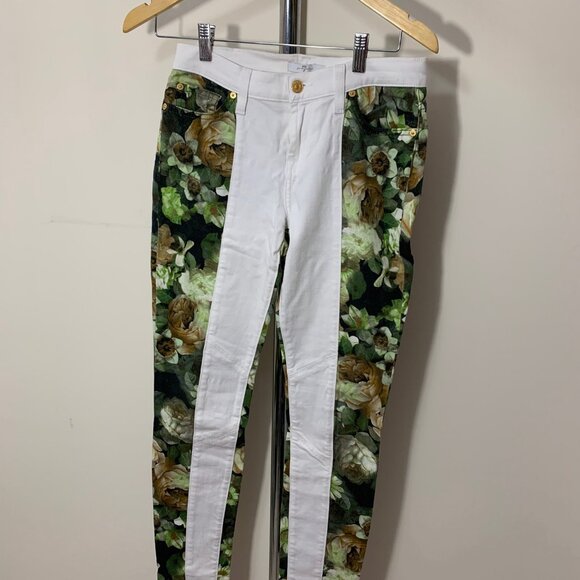 🌿 RARE 7 For All Mankind “English Garden” Pieced Jeans – Like New – Size 26 - Picture 3 of 5